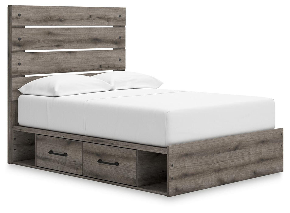 Graystorm Bed with Storage - MI Hometown Furnishings (MI)*