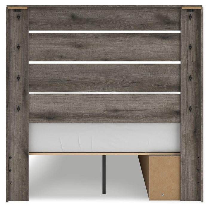 Graystorm Bed with Storage - MI Hometown Furnishings (MI)*