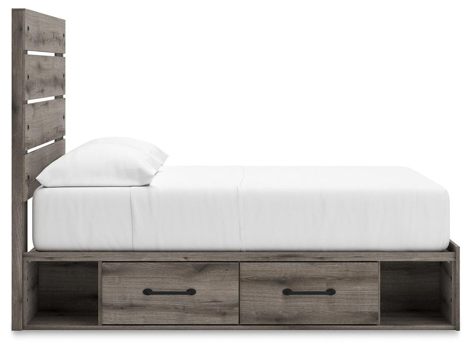 Graystorm Bed with Storage - MI Hometown Furnishings (MI)*