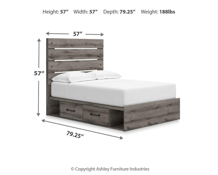 Graystorm Bed with Storage - MI Hometown Furnishings (MI)*