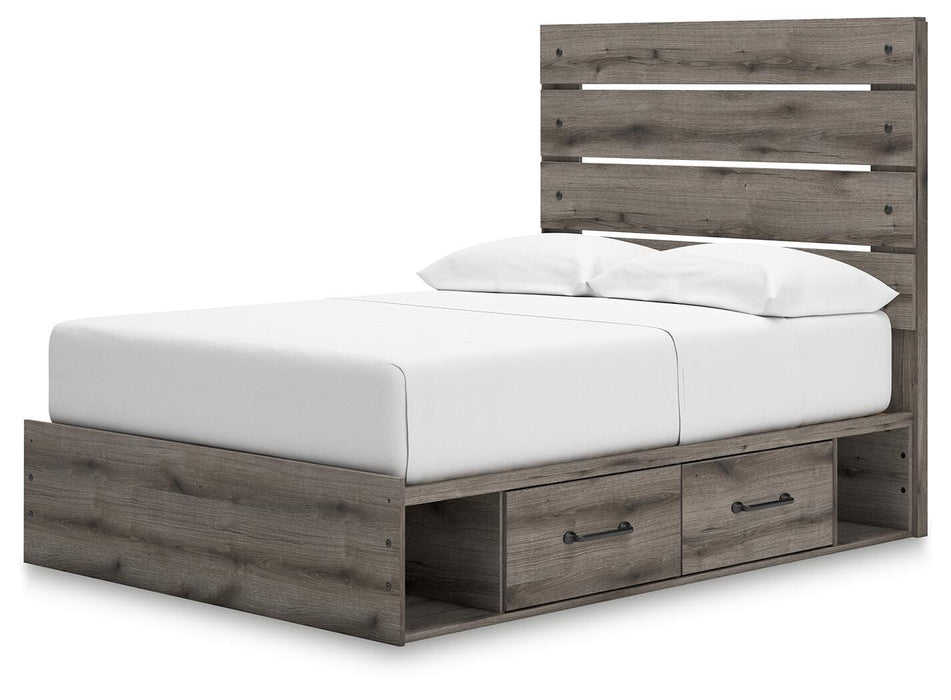 Graystorm Bed with Storage - MI Hometown Furnishings (MI)*