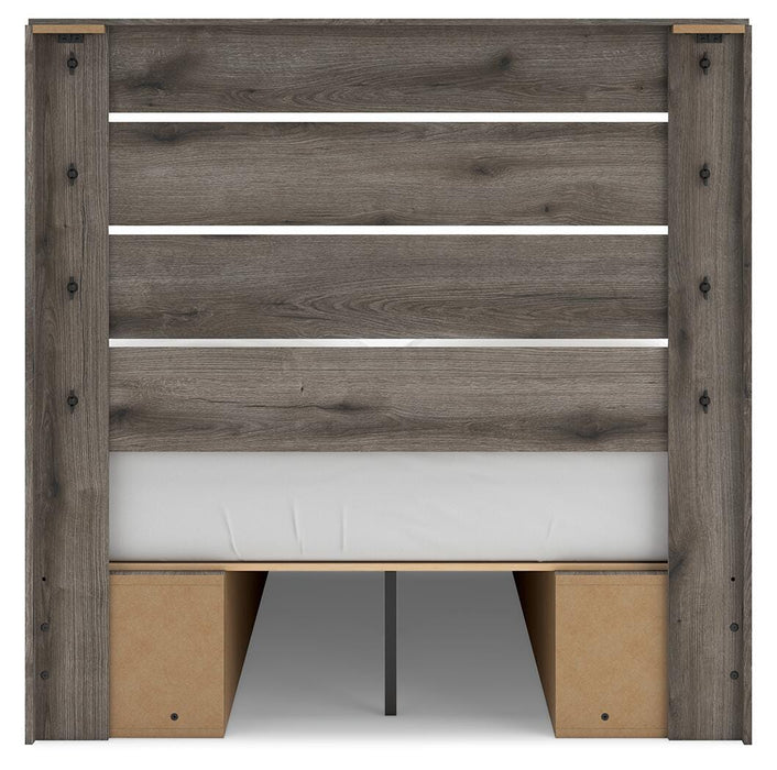 Graystorm Bed with Storage - MI Hometown Furnishings (MI)*