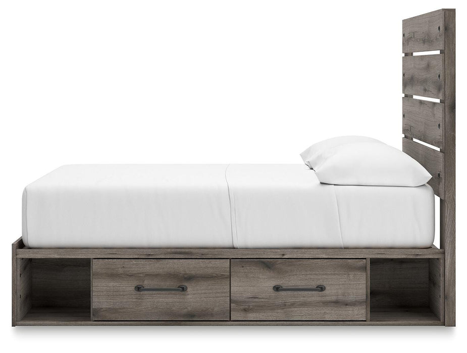 Graystorm Bed with Storage - MI Hometown Furnishings (MI)*