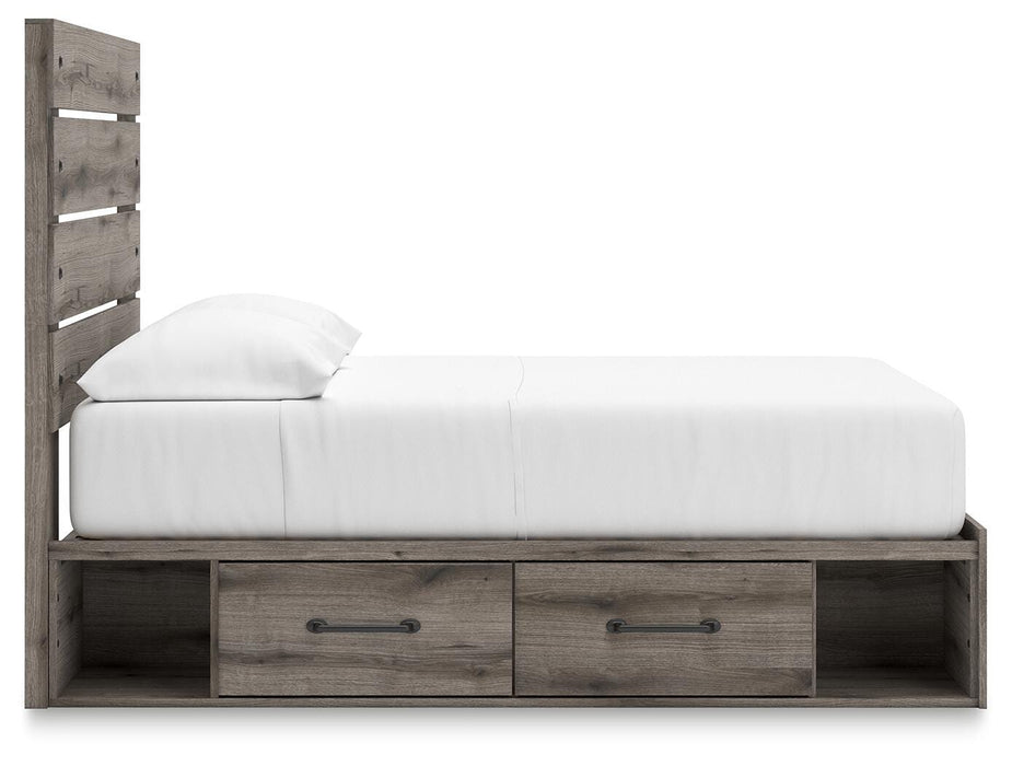 Graystorm Bed with Storage - MI Hometown Furnishings (MI)*