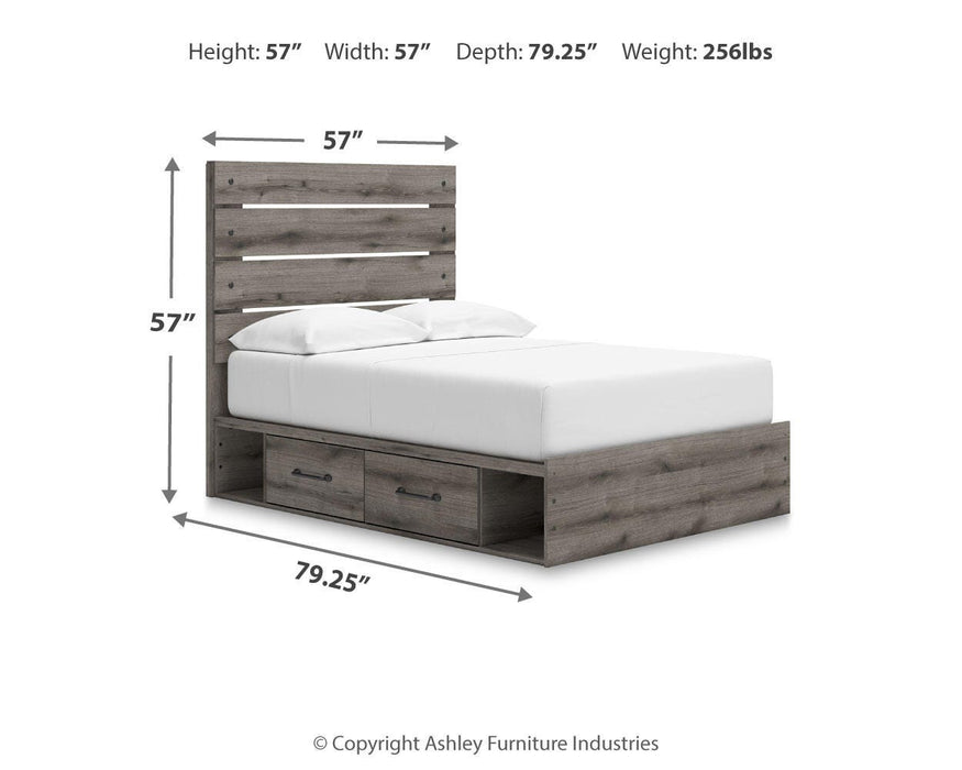 Graystorm Bed with Storage - MI Hometown Furnishings (MI)*
