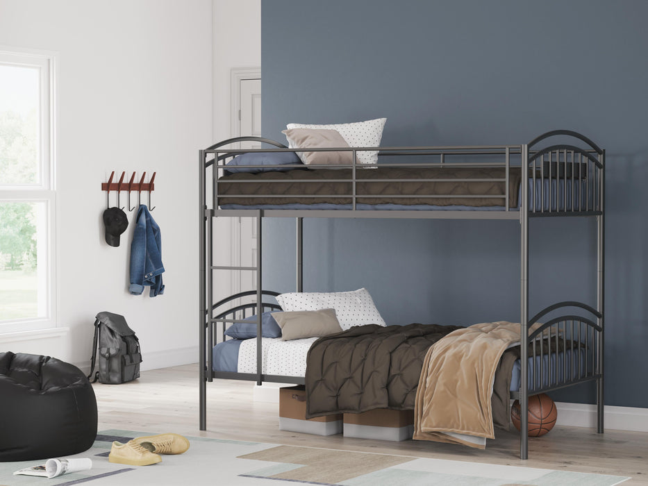 Lanceburg Bunk Bed with Ladder - MI Hometown Furnishings (MI)*