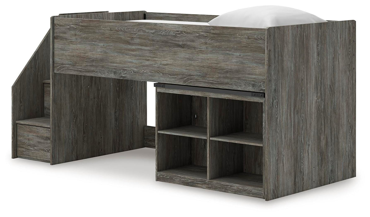 Frandern Loft Bed with Bookcase Storage - MI Hometown Furnishings (MI)*