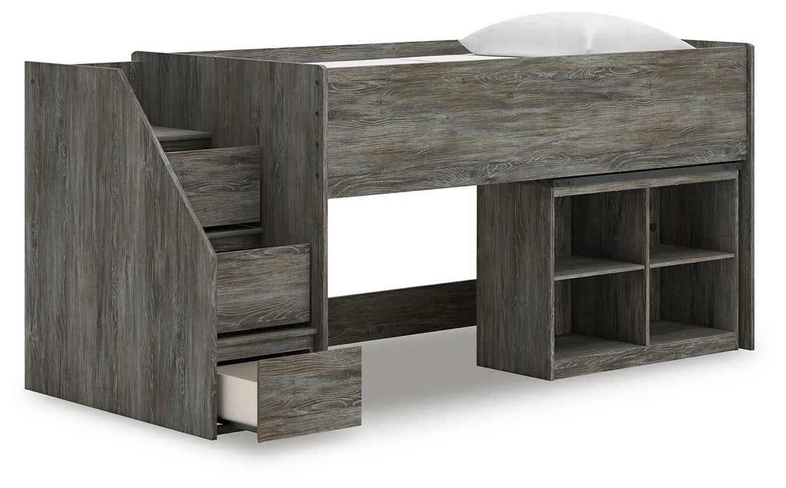 Frandern Loft Bed with Bookcase Storage - MI Hometown Furnishings (MI)*
