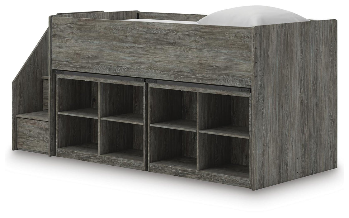 Frandern Loft Bed with Bookcase Storage - MI Hometown Furnishings (MI)*