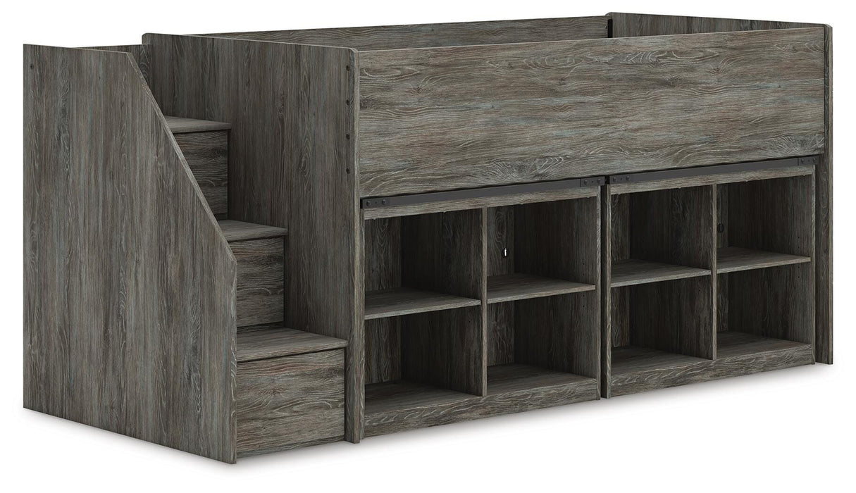 Frandern Loft Bed with Bookcase Storage - MI Hometown Furnishings (MI)*