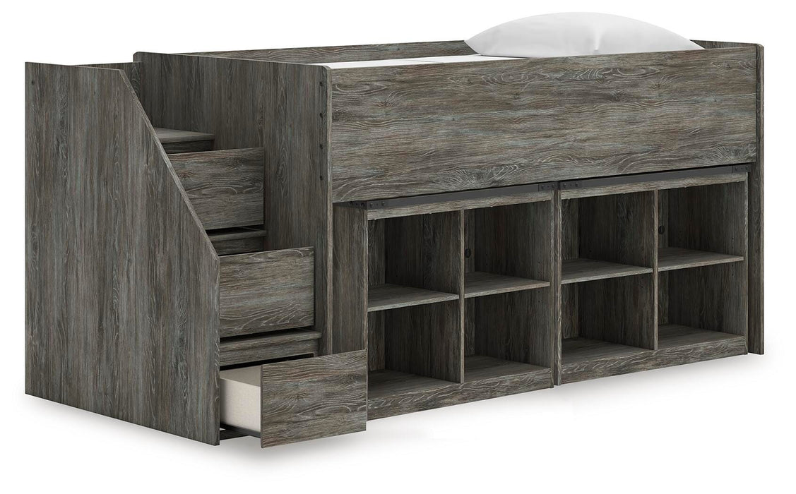 Frandern Loft Bed with Bookcase Storage - MI Hometown Furnishings (MI)*