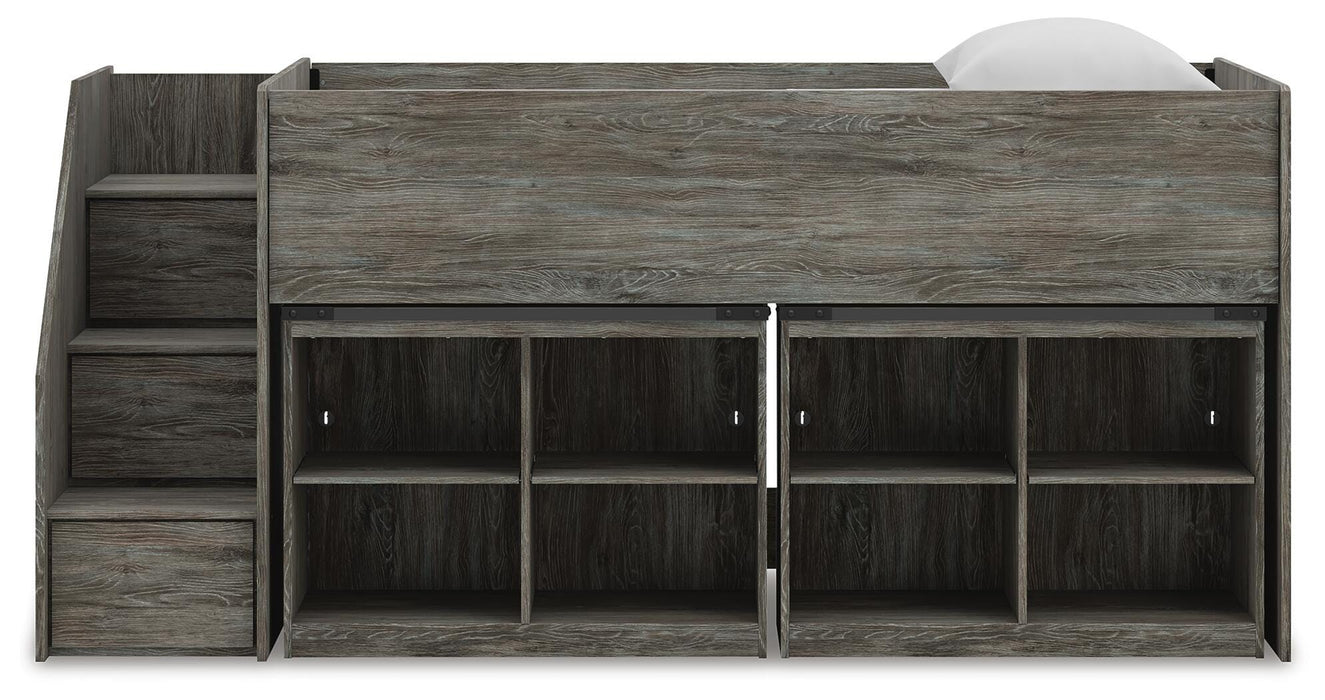 Frandern Loft Bed with Bookcase Storage - MI Hometown Furnishings (MI)*