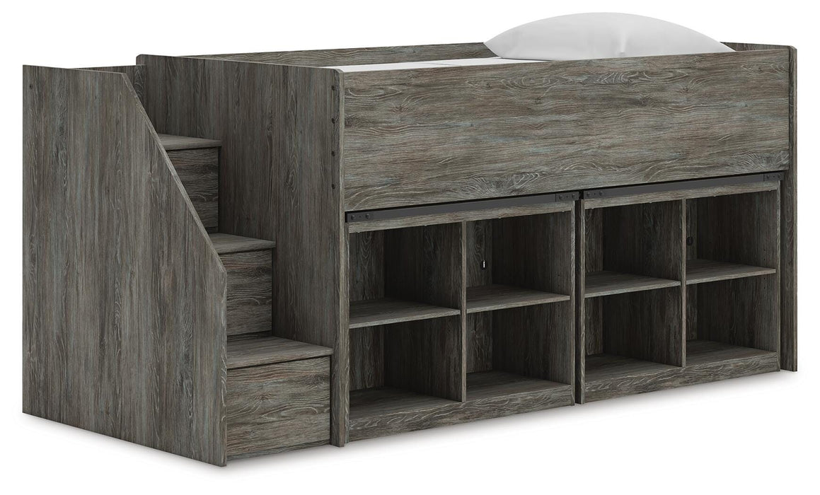 Frandern Loft Bed with Bookcase Storage - MI Hometown Furnishings (MI)*