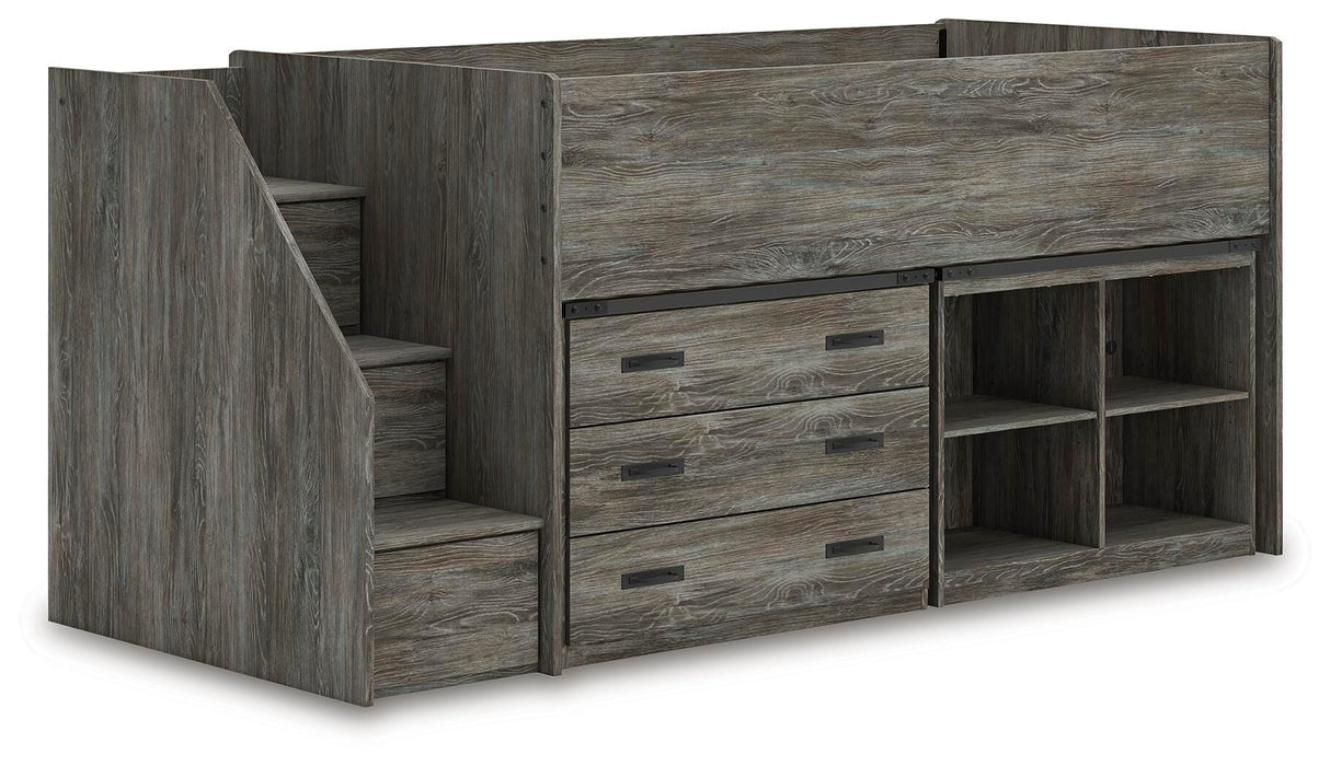 Frandern Loft Bed with Bookcase and Drawer Storage - MI Hometown Furnishings (MI)*