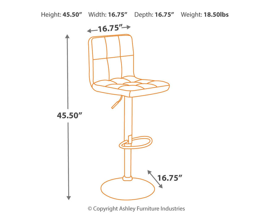 Bellatier Adjustable Height Bar Stool - MI Hometown Furnishings (MI)*