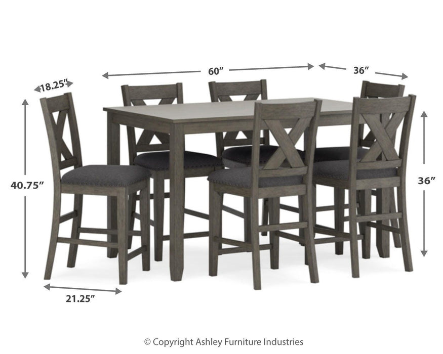 Caitbrook Counter Height Dining Table and Bar Stools (Set of 7) - MI Hometown Furnishings (MI)*