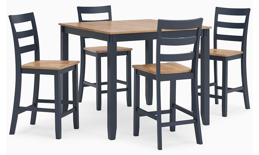 Gesthaven Counter Height Dining Table and 4 Barstools (Set of 5) - MI Hometown Furnishings (MI)*