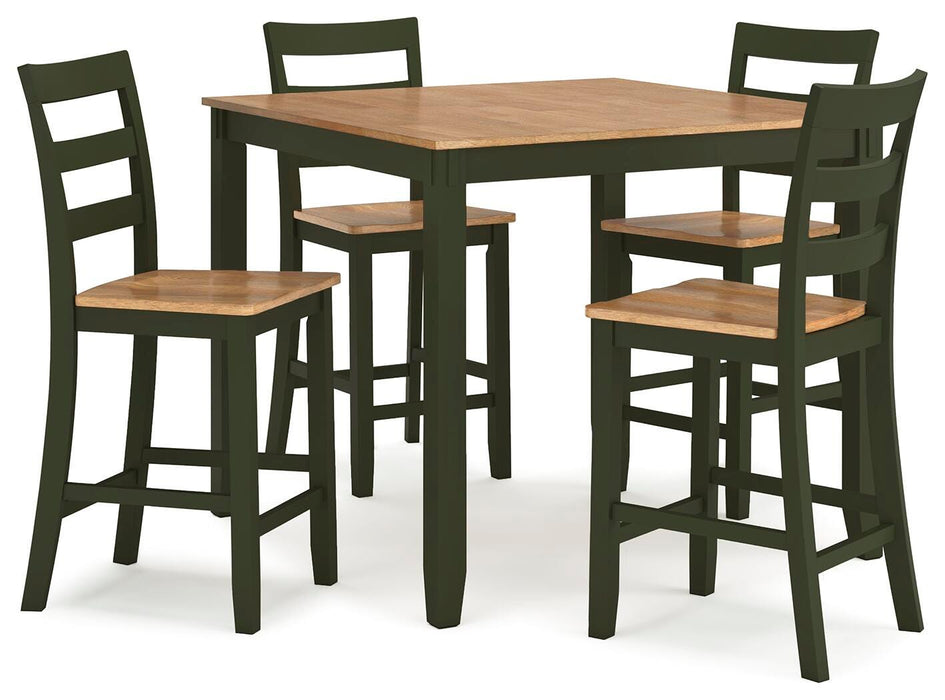 Gesthaven Counter Height Dining Table and 4 Barstools (Set of 5) - MI Hometown Furnishings (MI)*