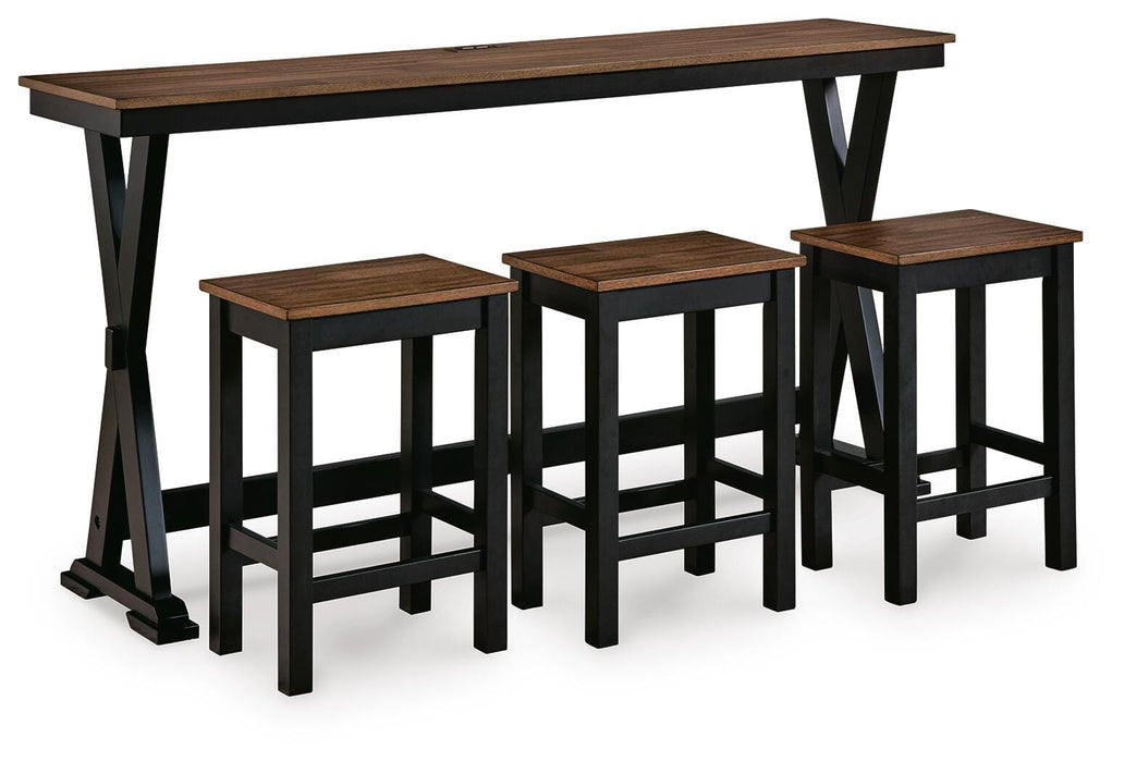Wildenauer Counter Height Dining Table and 3 Barstools Set - MI Hometown Furnishings (MI)*