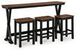 Wildenauer Counter Height Dining Table and 3 Barstools Set - MI Hometown Furnishings (MI)*