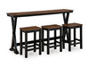 Wildenauer Counter Height Dining Table and 3 Barstools Set - MI Hometown Furnishings (MI)*