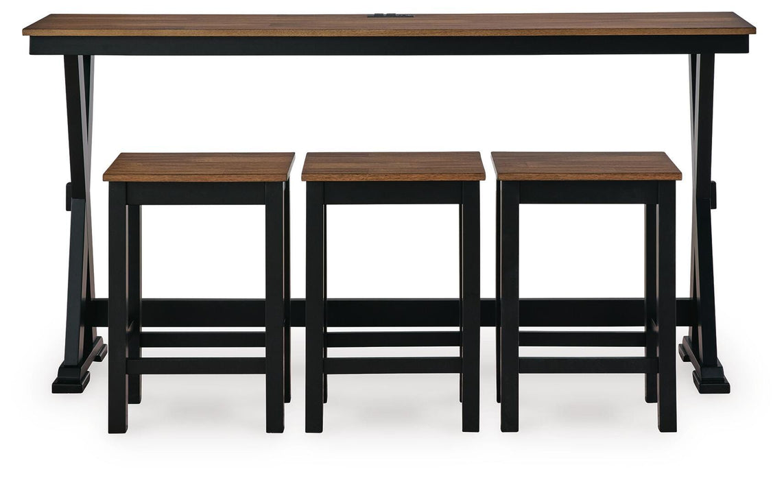 Wildenauer Counter Height Dining Table and 3 Barstools Set - MI Hometown Furnishings (MI)*