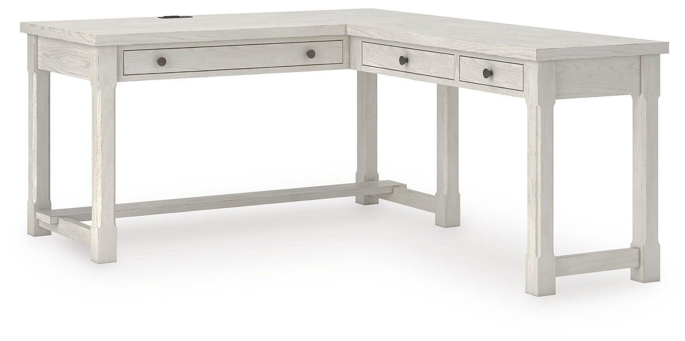 Robbinsdale L-Shaped Home Office Desk - MI Hometown Furnishings (MI)*