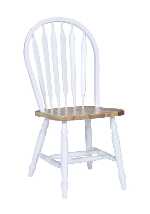 John Thomas Furniture Dining Essentials Arrowback Side Chair (Set of 2) in White/Natural C01-113 image