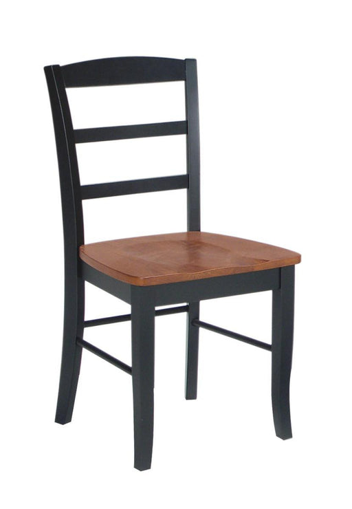John Thomas Furniture Dining Essentials Madrid Side Chair (Set of 2) in Black/Cherry image