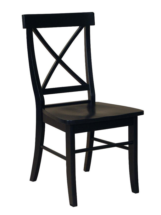 John Thomas Furniture Dining Essentials X Back Side Chair (Set of 2) in Black image
