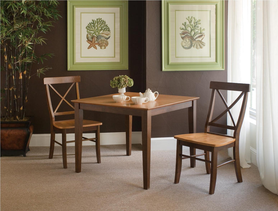 John Thomas Furniture Dining Essentials X Back Side Chair (Set of 2) in Cinnamon/Espresso