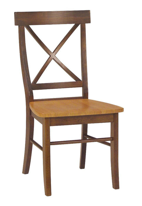 John Thomas Furniture Dining Essentials X Back Side Chair (Set of 2) in Cinnamon/Espresso image