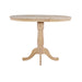 Standard Dining 36" Round Extension Table Top w/ 30" Traditional Pedestal and Extension Piece image