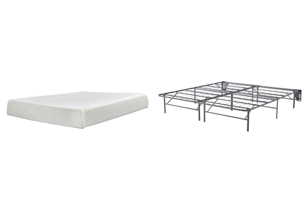 10 Inch Chime Memory Foam Mattress Set - MI Hometown Furnishings (MI)*