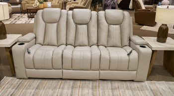Elevate Edges Reclining Sofa with Drop Down Table - MI Hometown Furnishings (MI)*
