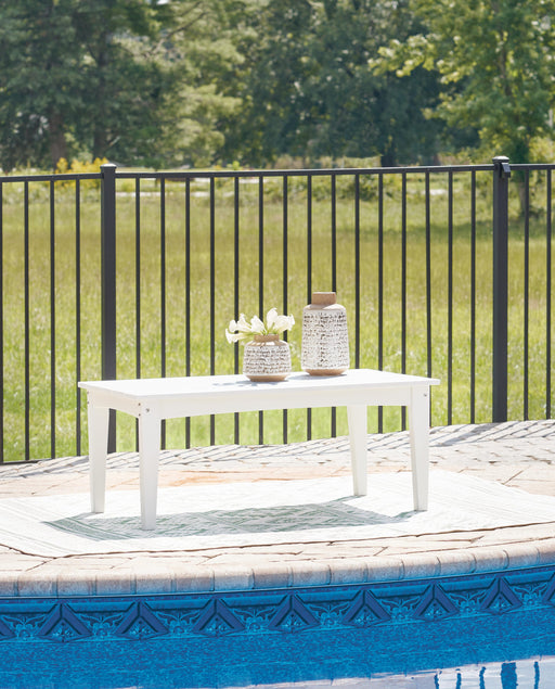 Hyland wave Outdoor Coffee Table - MI Hometown Furnishings (MI)*