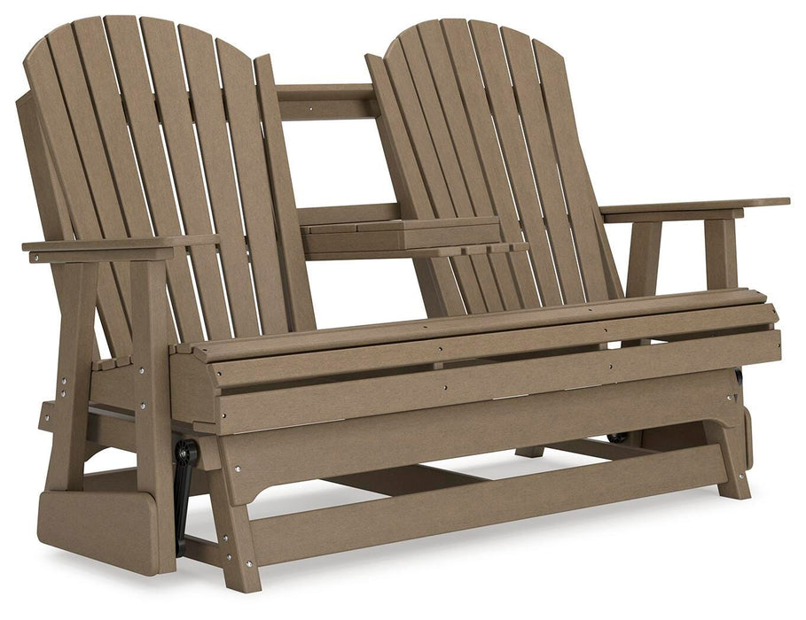 Hyland wave Outdoor Glider Loveseat - MI Hometown Furnishings (MI)*