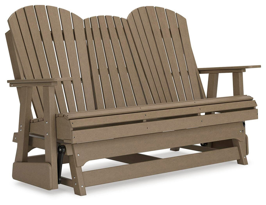 Hyland wave Outdoor Glider Loveseat - MI Hometown Furnishings (MI)*