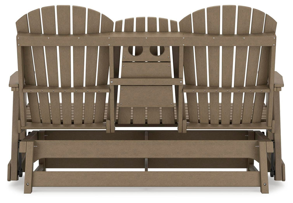 Hyland wave Outdoor Glider Loveseat - MI Hometown Furnishings (MI)*