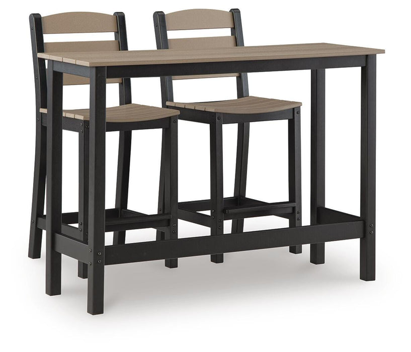 Shoreline Beach Outdoor Counter Table and 2 Barstools - MI Hometown Furnishings (MI)*