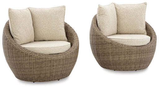 Danson Swivel Lounge with Cushion (Set of 2) - MI Hometown Furnishings (MI)*