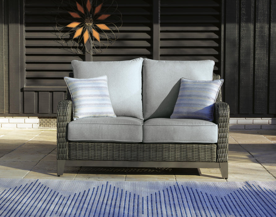 Elite Park Outdoor Loveseat with Cushion - MI Hometown Furnishings (MI)*