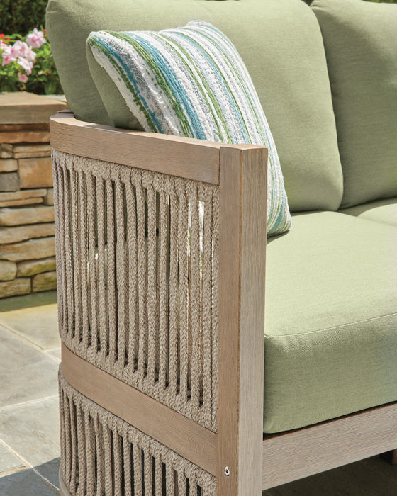 Serena Shores Outdoor Sofa with Cushion - MI Hometown Furnishings (MI)*