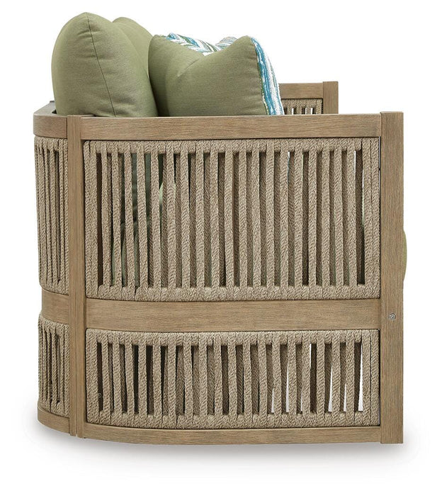 Serena Shores Outdoor Sofa with Cushion - MI Hometown Furnishings (MI)*