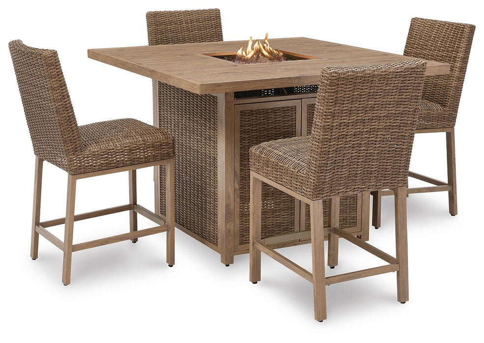 Walton Bridge Outdoor Bar Set - MI Hometown Furnishings (MI)*