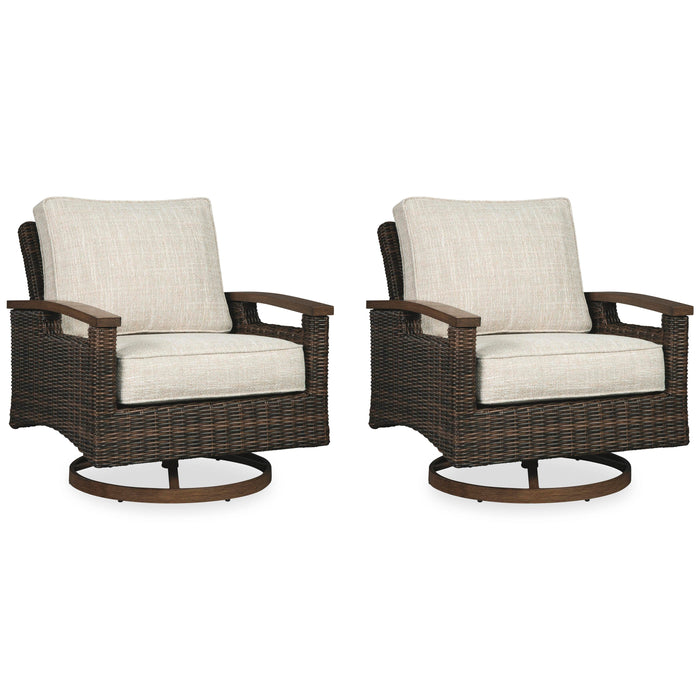 Paradise Trail Outdoor Sofa, Lounge Chairs and Fire Pit Table - MI Hometown Furnishings (MI)*