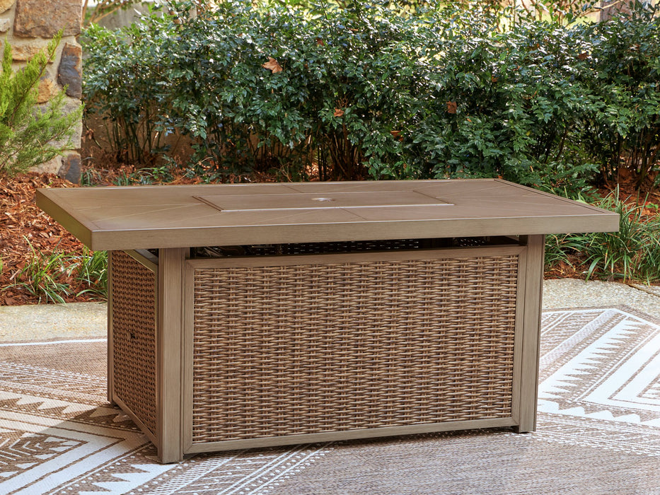 Laguna Heights Outdoor Fire Pit Table - MI Hometown Furnishings (MI)*