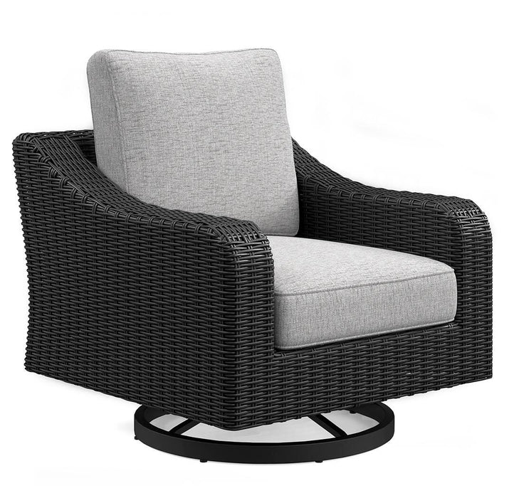 Beachcroft Outdoor Swivel Lounge with Cushion - MI Hometown Furnishings (MI)*