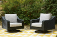 Beachcroft Outdoor Swivel Lounge with Cushion - MI Hometown Furnishings (MI)*