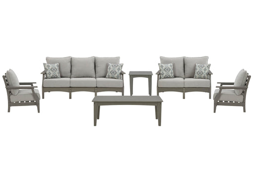 Visola Outdoor Sofa and Loveseat Set - MI Hometown Furnishings (MI)*
